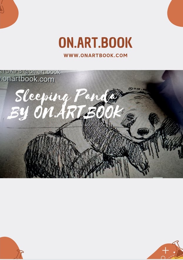 วาดรูปสนุกและผ่อนคลายไปกับน้องหมีแพนด้ากำลังนอนหลับกันค่า (Sketch)